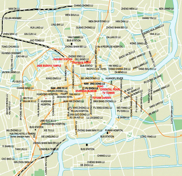 Shanghai carte