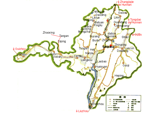 Carte de Sanjiang